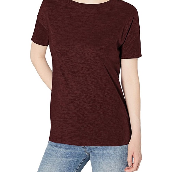 Daily/Ritual Burgundy Short Sleeve Tee Size Large - Picture 1 of 13